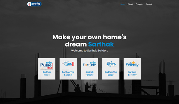 Sarthak Builder - Website